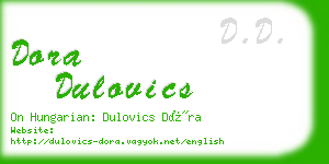 dora dulovics business card